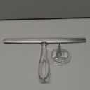 iDesign Zia Metal and Plastic Bathroom Squeegee for Shower, Glass Doors, Floors, Mirrors, with Suction Hook Holder , 12 Inches, Clear and Stainless Steel