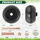 CheeMuii 2 Pack Lawn Mower Deck Wheel Kit Heavy-duty Mower Anti Scalp Deck Wheels Replace for Bad Boy 022-5234-98 Replace for Exmark 103-4051 103-7263 Etc