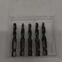 DKIBBITH 6 Packs M6 Combination Drill & Taps Bit Set, Screw Threading Tapping Tools in Size M6*1.0 with Anti-Rust Black Coating, 1/4" Hex Shank and Storage Case