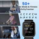 Blood Pressure Smart Watch, 1.95'' Blood Pressure Watch with Air Pump Cuff, Smart Watch with Blood Pressure Monitor Sleep Sports Tracking for Android iOS Supports Data Sharing, Reminder Monitoring