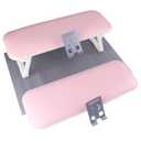 MZCMSL Nail Arm Rest for Nails Tech with Phone Holder, Big Foldable Pu Leather Nail Hand Rest Pillow with Table Mat (Pink)