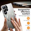 for Samsung Galaxy S25 Ultra Case, Heavy-Duty Slim Design Compatible with MagSafe, Strong Magnetic Shockproof Protection for Screen & Camera Cover Case for Samsung S25 Ultra,Silver