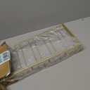 Xverycan Wine Glass Rack Under Cabinet, 8 Row Extreme Large Stemware Hanger, Metal Wine Goblet Holder, DIY Bar Glass Storage Rack for Bar Counter, Kitchen, Screws Included (Gold)