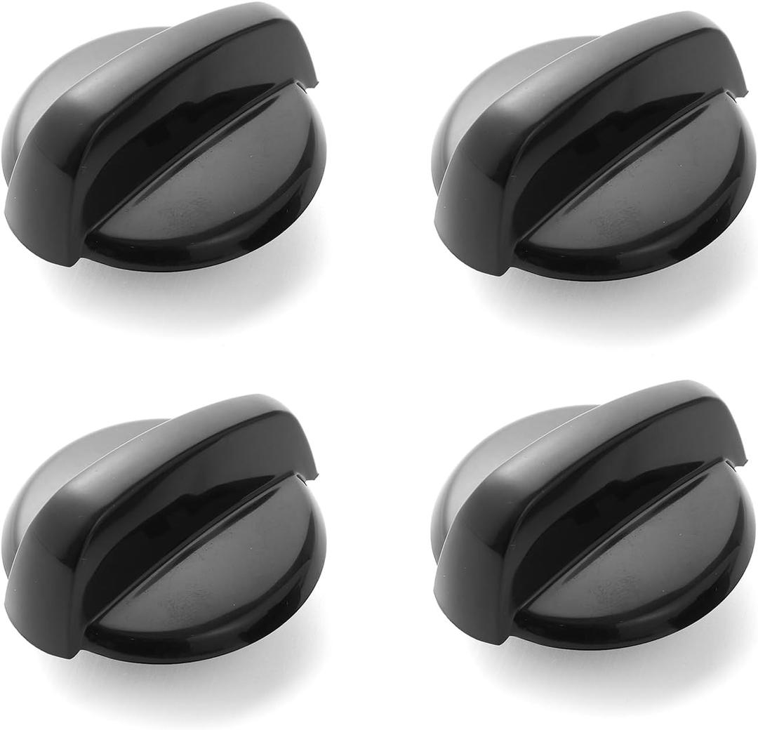 Update WB03K10216 Stove Knob Replacement for GE Stove Parts 222D1140 Burner Knob GE Gas Range Parts Black Plastic Stove Top Knobs JGB250DET2BB General Electric Cooktop Control Knobs Black
