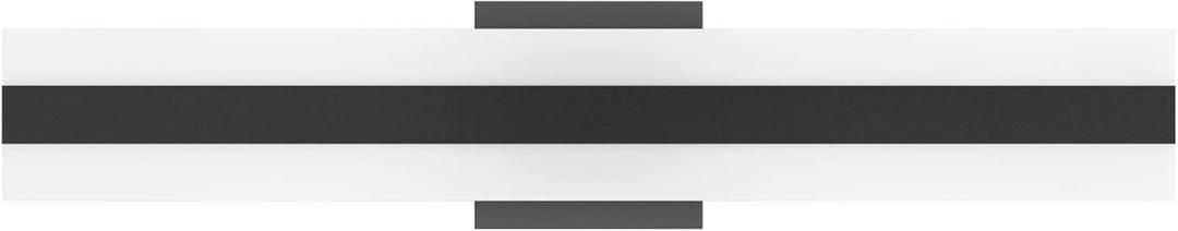 Aipsun 23.6in/24W Modern Black Vanity Light Frosted White Acrylic Up and Down LED Bathroom Vanity Light Fixtures(White Light 6000K)