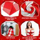 Tinideya 2 Pcs Merry Christmas Door Mats Joy Wreath Welcome Doormats with Layered Plaid Rug Christmas Front Door Rugs for Entrance Porch Winter Holiday Outdoors Decor 17 x 29 Inch