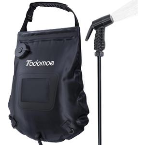 Portable Shower for Camping with 5-Gallon Solar Shower Bag,Temperature Gauge & Dual Spray Modes,Solar Heating PVC for Hot Showers,Perfect for Camping,Hiking,Beach Trips & Outdoor Adventures Portable Shower for Camping with 5-Gallon Solar Shower Bag,Temperature Gauge & Dual Spray Modes,Solar Heating PVC for Hot Showers,Perfect for Camping,Hiking,Beach Trips & Outdoor Adventures