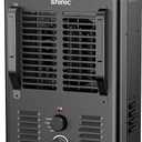 Shinic Space Heater,1500W Milkhouse Heater with Thermostat, Overheat protection, Tip-Over Auto Shut Off, Utility Heater for Garage, Bedroom, Greenhouse (Black)