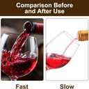 Qinyoung 100 Pcs Slow Wine Pourer Spout for Corked Bottles Pour and Seal Plastic Wine Pourers with Lid for Storing Precise Pouring (Balck)