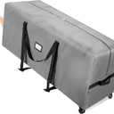 BALEINE 7.5 ft Rolling Christmas Tree Storage Bag, 2 Swivel Wheels for Easy Moving, Heavy Duty 600D Oxford Fabric Extra Large Artificial Christmas Tree Bag with Reinforced Carry Handles (Grey)
