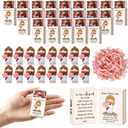 Wettarn Mini Jesus Loves You Figurines Gifts Bulk, Small Jesus with Match Storage Box Pocket for Coworkers Church Members Sunday School Classroom Students Christian Religious Gift(24 Sets)