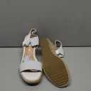 DREAM PAIRS Womens Open Toe Espadrilles Dressy Platform Sandals Slip on Elastic Ankle Strap Wedges Sandals (6.5, White)