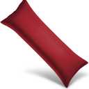 Body Cooling Pillowcase Long Pillow Case Breathable Cool Silky Soft Fabric, Hair and Skin Friendly, Red, Pack of 1, 20x54IN