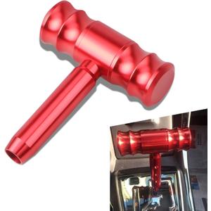 1 PC Car Gear Shift Head, 3.77" x 4.52" Alloy Creative Aircraft Joystick Type Shift Knob Lever Decoration Modification Part, Personalized Replacement Accessories, for Most Manual Cars (Red)