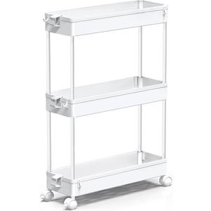 3 Tier Bathroom Shelf,Bathroom Rack, Shelves Organizer, for Bathroom Laundry Pantry Kitchen Narrow Places