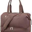 Samsonite Better Than Basics Weekender Duffle – Drop Bottom Travel Bag with 14” Laptop Compartment, SmartSleeve™ Trolley Strap, Adjustable Shoulder Strap, Durable RPET Lining, CHOCOLATE MAUVE