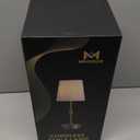 MEIXISUE Cordless Rechargeable LED Table Lamp with Dimmer,Nightstand Lamp with USB Port,Antique Brass Portables Outdoor Lamp, Battery Operated Lamp for Patio Bedroom Bedside Balcony Camping Bar RV