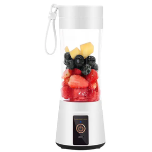 B Well Portable Rechargeable Personal Blender, White, Touch Control, USB Charging 13 Oz