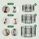 Gardner Pet Dog Playpens, 40" H 8 Panels Dog Pen Outdoor/Indoor Dog Fence Exercise Pen for Small/Medium/Large Dogs, Foldable Pet Play Yard Gate with Gravity Automatic Lock, Pet Playpen, Black