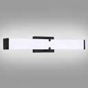 Bathroom Vanity Light with Night Light Cool White 5700K Black Modern Matte Bathroom Lighting Fixtures; 24 Inch IP44 25W Equivalent to Incandescent 250W for Over Mirror Vanity Light ETL Listed 2 packs