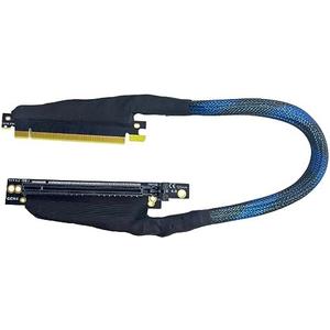 JMT PCIE 4.0 X16 Extension Cable 32GBS GEN4 Braided Mesh Harness Riser for AI Server Graphics Card Bendable GPU Adapter (30cm,16AD4 Right-Right)