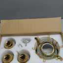 Zhehao 20 Pcs Porcelain Tea Set with Metal Holder and Spoon Adult Ceramic Tea Set European Flower Painting Teapot Cup Saucer Spoon for Women, Large Version (Fresh Style)