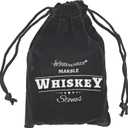 Marble Whiskey Stones  Natural Reusable Chilling Rocks for Whiskey & Bourbon, Silver Finish, One Size