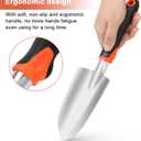 Garden Shovel Garden Hand Trowel, Heavy Duty Hand Shovel with Ergonomic Handle, Small Gardening Tools for Digging, Rust Resistant Gardening Spade Trowel Tools, Orange