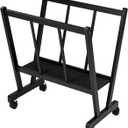 MEEDEN Art Display Print Rack: Artist Storage Rack with Castors for Canvas Organizer - Beech Wood Large Drying Racks for Prints Artworks Panels Posters Stand Art Shows & Galleries - Black