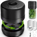 Mason Jar Vacuum Sealer Kit, Electric Sealer for Wide, Regular Mouth Mason Jars, Portable Vacuum Sealer for Jars, Birthday Gifts for Her, Gifts for Mom, Grandma (Black)