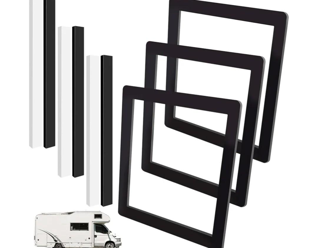 Haomian 3 Set RV Roof Air Conditioner Gasket Kit, 14x14in Camper Roof A/C Gasket Kit Waterproof Compression Seal Insulation Self Adhesive Picture Frame Gasket and Leveling Pads