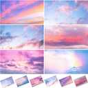 6 Pcs Fluorescent Light Covers with 48 Magnets Decorative Magnetic Light Filters for Ceiling Classroom Office Kitchen Decoration(Sunset)