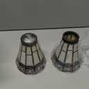 HUIMEIJU Tiffany lampshade replacement. (Off-white) Replacement of fan lamp cover,