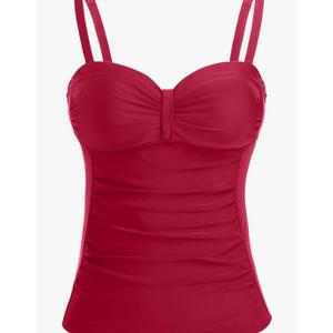 Women's Underwire Tummy Control Swimsuit Top with Push Up - No Bottom Included, XL