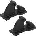 Permade Fireback Support, Fireback Feet, Sturdy Iron Legs Maximum Suitable for 1.2" Thick Fireback Plates Heat-Resistant - 1 Pair, Black