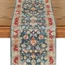 Artoid Mode Boho Bohemia Style Red Table Runner, Country Rustic Farmhouse Magical Fall Kitchen Dining Table Decoration for Home Party Decor 13x90 Inch