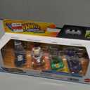 Hot Wheels RacerVerse, Set of 4 Die-Cast 1:64 Scale Toy Cars Optimized for Driving on Hot Wheels Tracks with Pop Culture Characters as Drivers