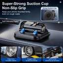 Car Phone Holder 360 Degree Rotation, Car Navigation Dashboard Mount, Suction Cup Fixed Non-Slip Phone Holder, Horizontal and Vertical Screen Adjustable Angle Car Mount for Smartphones, Black