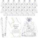 Ireer 50 Sets Christmas Office Gifts for Coworkers, Coworkers Are Like Christmas Light Theme Ballpoint Pens with Greeting Cards and Snowflake Organza Bags Appreciation Gifts for Office Team Members