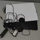 GE Ultra-Thin Amplified TV Antenna, 4K Ready 1080P Digital HDTV UHF VHF, Long Range Indoor TV Antenna, Amplifier with LTE Filter, Reversible Black/White Finish, 48862