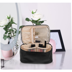 Large Capacity Makeup Bag Pu Cosmetic Organizer for Toiletries Travel Pouch for Women Portable Storage for Makeup Keys