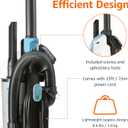 Amazon Basics Upright Bagless Vacuum Cleaner for Carpet and Hard Floors, Washable Filter, Crevice and Upholstery Tools, Detachable Handle, Lightweight, 1.7L Dust Cup, 25ft Cord, Black/White