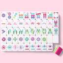 American Mahjong Set Complete, 160 Rose Pink 4 - Layer American Mahjong Tile Set with 4 Dice with Pouch, Gift-Ready Storage Box, Mahjong Tile Set American, Mahjong Tiles, Mahjong Sets, Mahjong