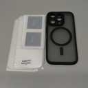 TOCOL Magnetic for iPhone 15 Pro Case, Upgraded Full Camera Protection, Compatible with Magsafe, Drop Protection, Translucent Matte Back Phone Cover 6.1-Inch (Black)