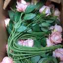 Ovveroche 150 Pcs Artificial Roses Long Stem Silk Flowers Light Pink | Fake Rose Petals Realistic Look Bridal Bouquet Centerpieces Home Party Table Decor Romantic Gift