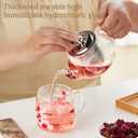 Glass Teapot with Removable Infuser, 20 oz/600ml Glass Tea Pot Small Borosilicate Tea Steeper Kettle with Loose Leaf Tea Strainer For Flower Blooming Tea, ClearTea Maker Pitcher