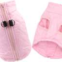 Small Dog Coats Winter Warm Dog Jackets Puppy Cold Weather Coat Pet Clothes for Small Dogs (Medium (5.5-8.8lb), Pink)