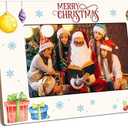 MBYHP Merry Christmas Picture Frame - 4"X6" Gift socks Wooden Photo Frame - Christmas Tabletop Decoration for Farmhouse Home Office - Xmas Gifts for Family Friends - A05