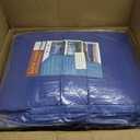 Large Waterproof Tarp - Heavy Duty 5 Mil Thick Poly Tarpaulin Ideal for Canopy Tents, Boats, RV or Pool Covers - Multipurpose Protective Tarps with Grommets for Indoor and Outdoor Use | 30' x 60' (Blue-lightweight Protection)