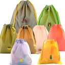 8 PCS Waterproof Drawstring Bag,Storage Bag for Wet Cloth, Shoes, Toiletries, Cosmetic,Colorful Travel Organize Pouch for Sports, Gym, Travel, Swimming, Beach (8 Colors)